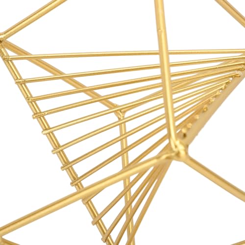 Escultura Geométrica, Decoração de Mesa Geométrica Em Ferro 3D Dourado Ornamentos Decorativos de Mes