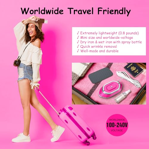Image of Newbealer Travel Iron Set, 100-240V Mini Dry Iron for Clothes (No Steam)