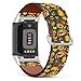 Compatible with Fitbit Charge 5 , Patterned Leather Replacement Band (Thanksgiving Turkey Pumpkin Cupcake)