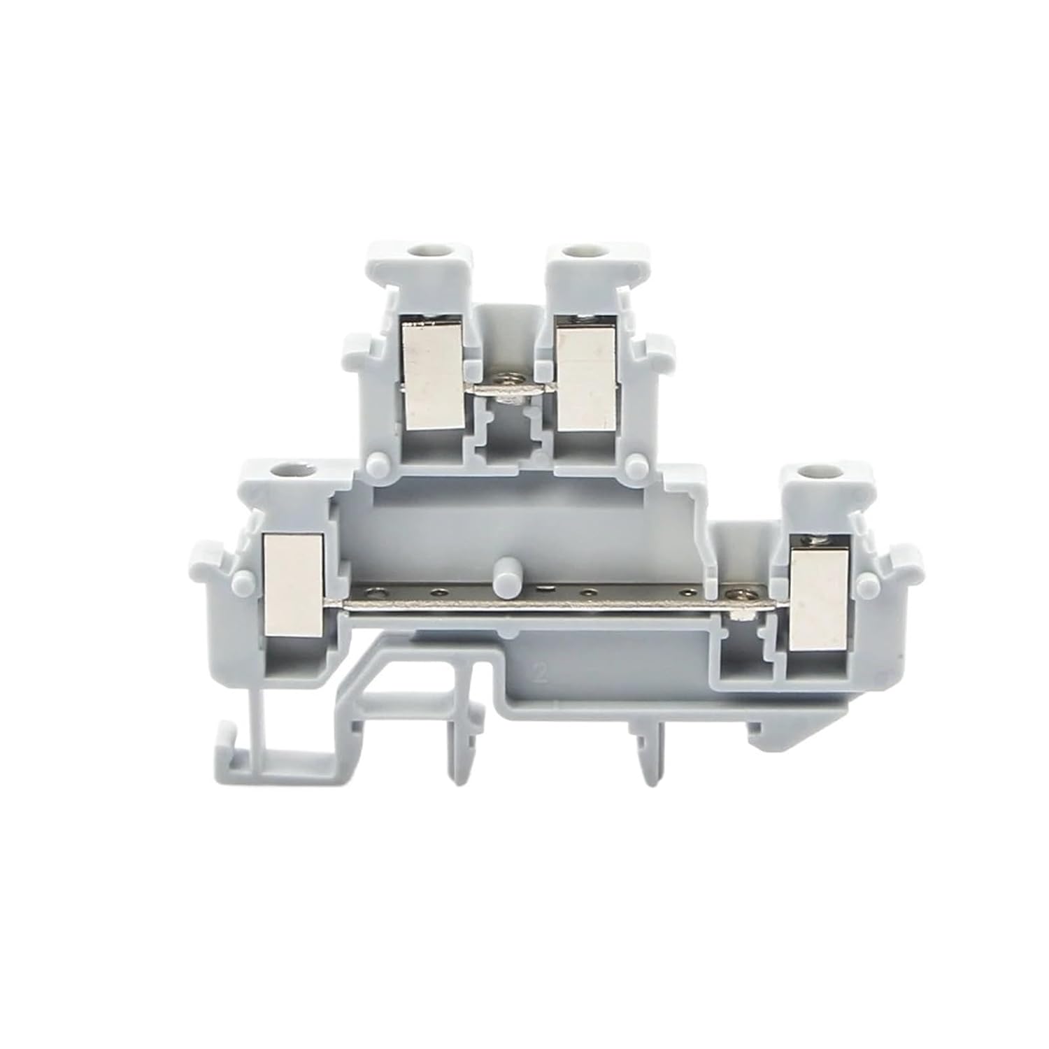 10Pcs MBKKB-2.5 Din Rail Terminal Block Double Layer Screw Connector 32A 800V AWG24-10 Electrical Wire