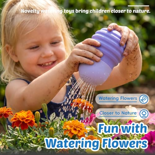 PotBrti Sensory Bath Toys for Toddlers, 3 Pack Bathtub Pool Floating Water Toys, Water Table Flower Watering Squeeze Toys, Soft Textured Bath Toys, Stocking Stuffers Gifts, Toddler Gifts - Image 3