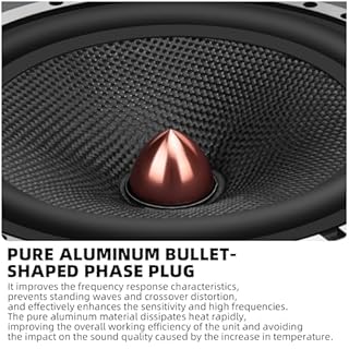 WDiYA Upgrade 6.5" Car Speakers 1000W Peak Power - High-Performance Carbon Fiber Cone Woofers, Bullet Head Design for Clear Bass & Stereo Sound, Door Audio System (2 Speakers)