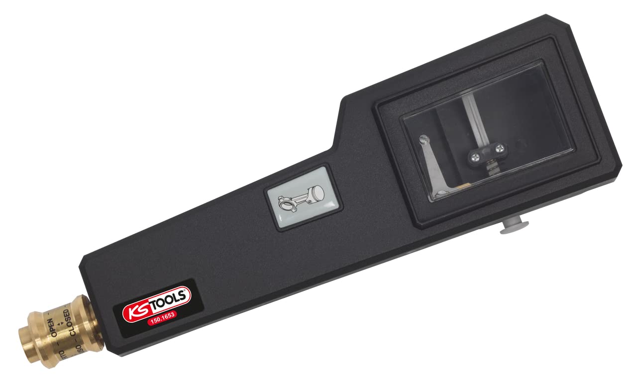 KS Tools 150.1659 Aparato de comprobación de presión de compresión para motores de gasolina con registrador de diagrama