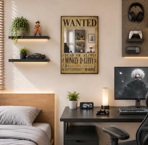 Image of AD INFINITUM Multilayer Wooden Wall Art With Mirror Hanging Decor for Contemporary Home, Bedroom, Living Room, Office etc., (One Piece Poster)
