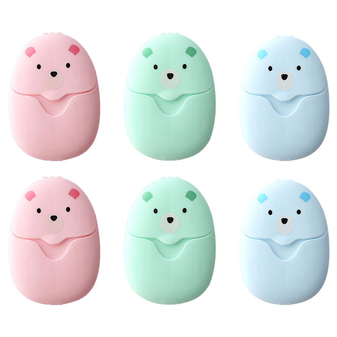 8 stuks draagbare wegwerpzeep voor reizen, vellen papieren wegwerpzeep in verschillende kleuren, dozen met zeepbladen, mini-papieren zeep, draagbaar, voor de handen