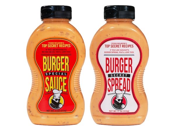 Todd Wilbur's Top Secret Recipes - Burger Special Sauce (Like Big Mac Sauce), Burger Secret Spread (Like In-N-Out Spread) - For Restaurant Flavor at home - MSG & Gluten-Free (Pack of 2) - Pack of 2