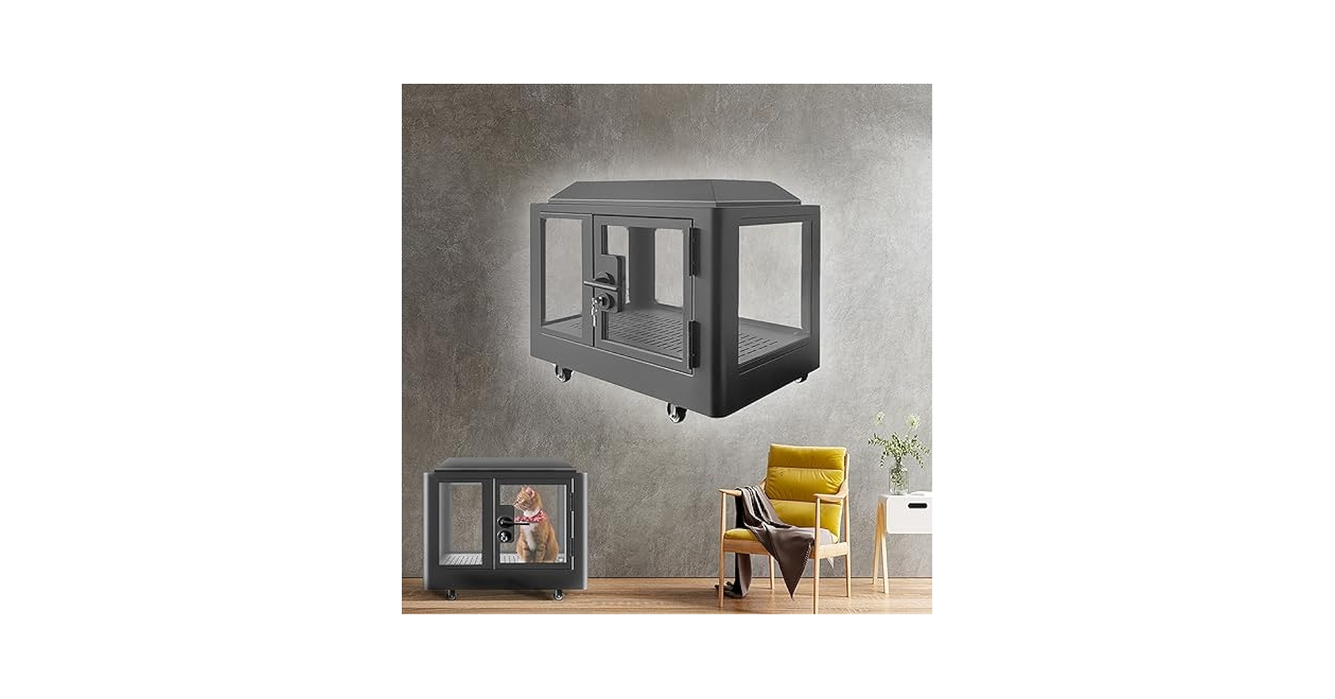 防音犬小屋  防音吸音材付き  新品 楽天市場】ペット用防音室 遮音強化ガラス 高耐久合金フレーム