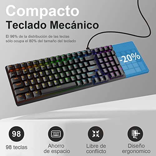 Consejos y reviews para comprar Teclado semi mecanico - solo los mejores. 7 Imagen adicional