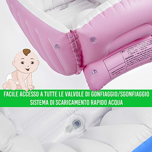 Palcrama Bagnetto Neonato Bambino Gonﬁabile da