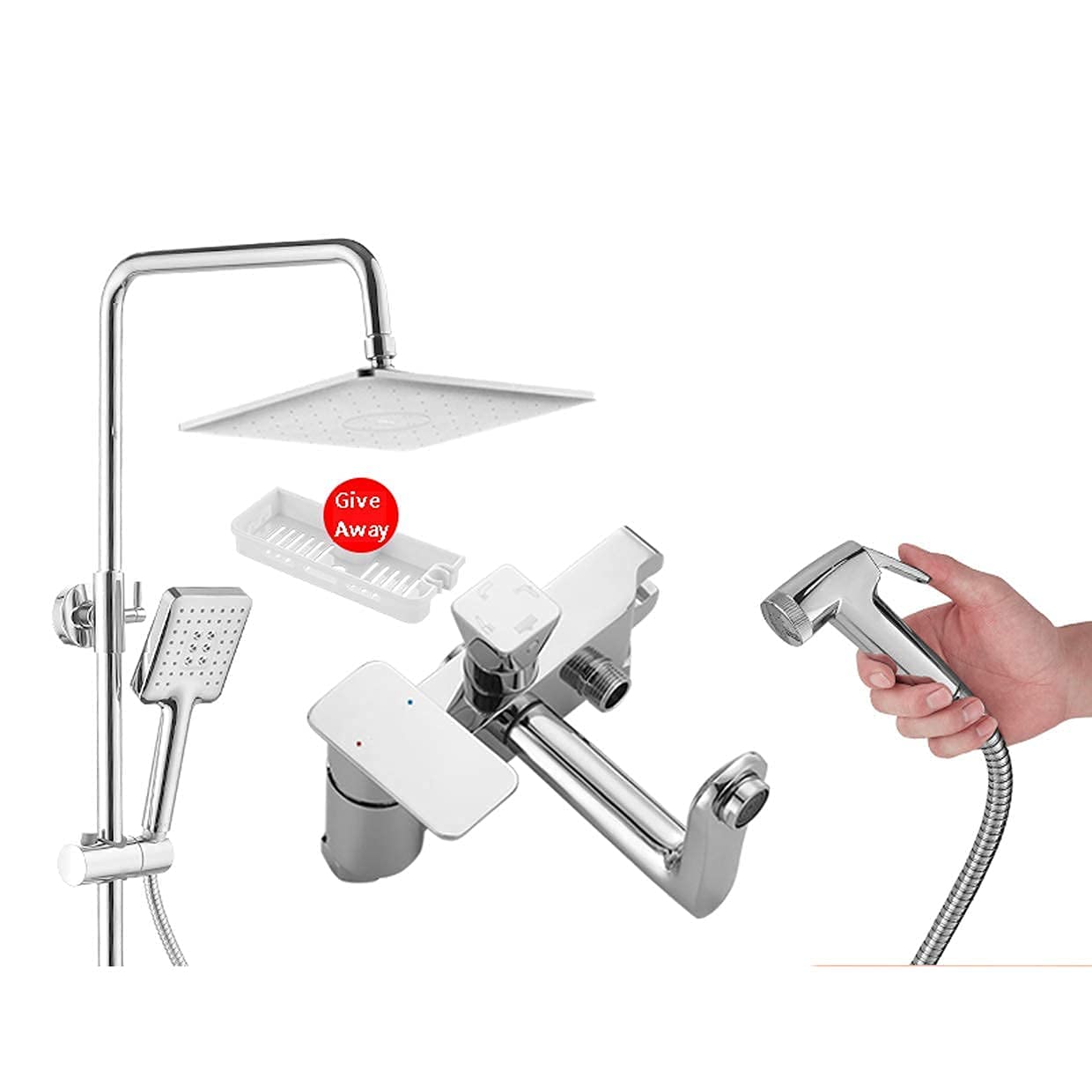 Système de douche de pluie 26 cm résolvant les variations de pression avec sa double soupape