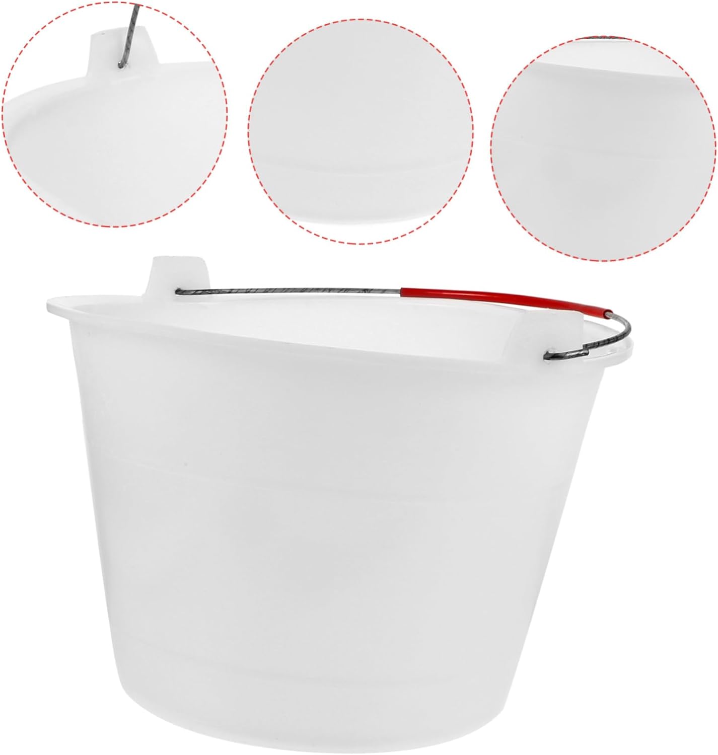Portable Concrete Bucket Thickened Plastic Cement Bucket with Handle for Construction Sites for Sand and Material Storage Durable and Easy to Carry