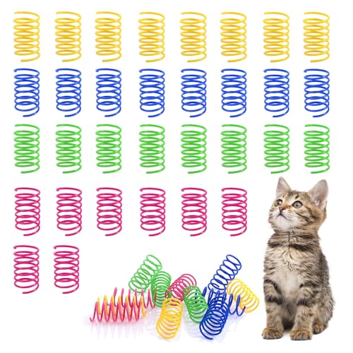 Muelle Gato Juguete 32 Piezas Juego De Juguetes De Resorte Para Gatos Juguete Interactivo Para Gatitos Muelles En Espiral De PláStico Juguetes Para Gatos Para El Boxeo De Gatitos Mordiscos Caza