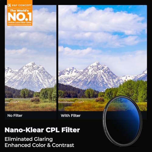 Image of K&F Concept 39mm Circular Polarizer Optical Glass Lens Filter Ultra-Slim 18 Multi-Layer Coatings Circular Polarizing Filters for Camera Lens (K Series)