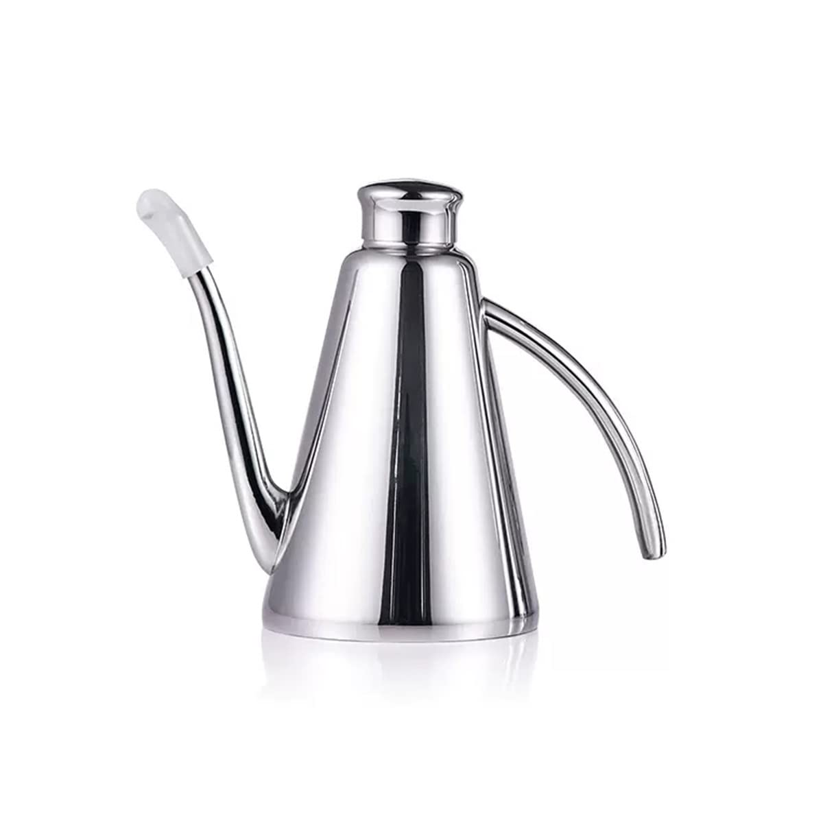 Dispenser per olio d'oliva, in acciaio inox, antigoccia, contenitore per olio e aceto da cucina con beccuccio, 500 ml, per cucinare e condire