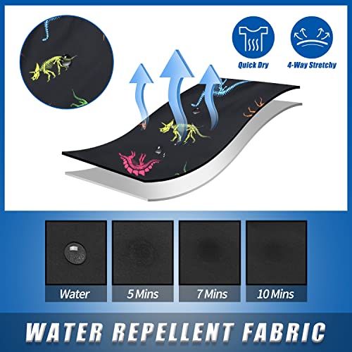 Image of Boys Swim Trunks with Boxer Brief Liner Compression Anti Chafe Swimming Shorts Stretchy UPF Quick Dry Swimsuit