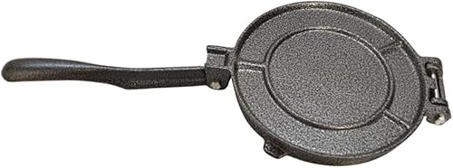Miniatura 3 de 8" Tortilla de hierro fundido prensa maíz o harina Tortilla Maker, Pataconera, masa Roti
