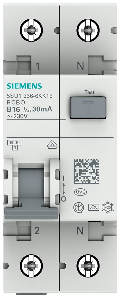 Siemens - FI/LS-Schalter RCBO 1P+N 6kA TypA 30mA B16 230V
