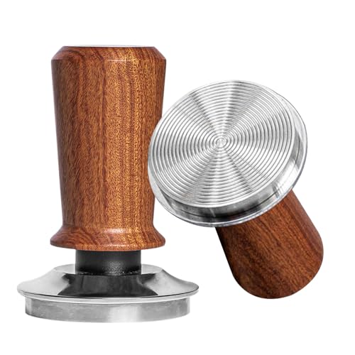 Yabound Tamper 53 mm, Stainless Steel Coffee Tamper, Espresso Tamper with Wooden Handle, Natural Walnut Wood Handle, Temper for Perfect Cafes and Coffee Lovers