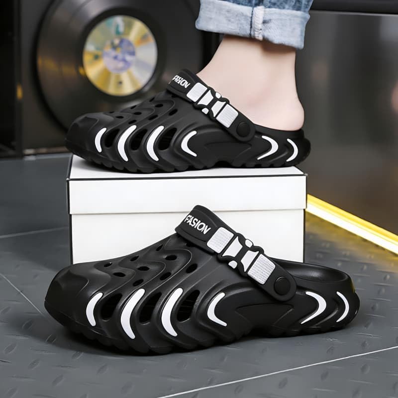 Image of Men's Clog Garden Shoes Adult Mule Outdoor Sports Sandals Summer Water Beach Shoes Casual Comfortable Fashion Breathable Slippers Lightweight
