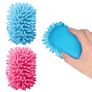 Shag Whiteboard-Radierer Mikrofaser, 2 Stück, Rosa/Blau