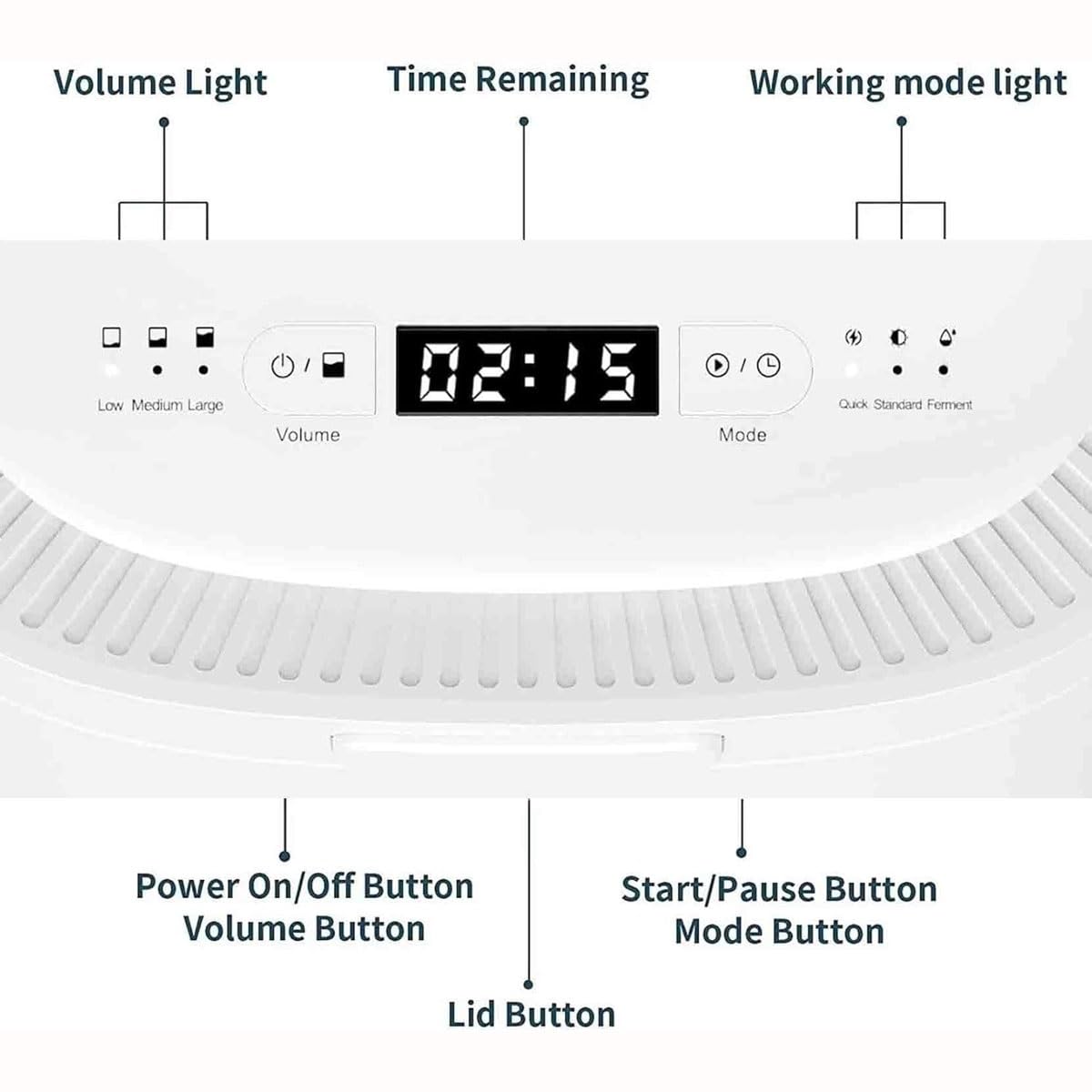 Cubo de compostaje eléctrico, compostador de cocina de 2,5 L con filtro de carbón activado, reciclador automático de residuos de alimentos para compostaje doméstico