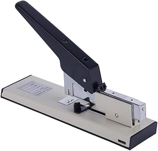 Heavy Duty Metal Stapler for 100 Sheet Bookbinding Office | Jamming Resistance, Tacking and Pinning Function, Stylish White Finish, School Use