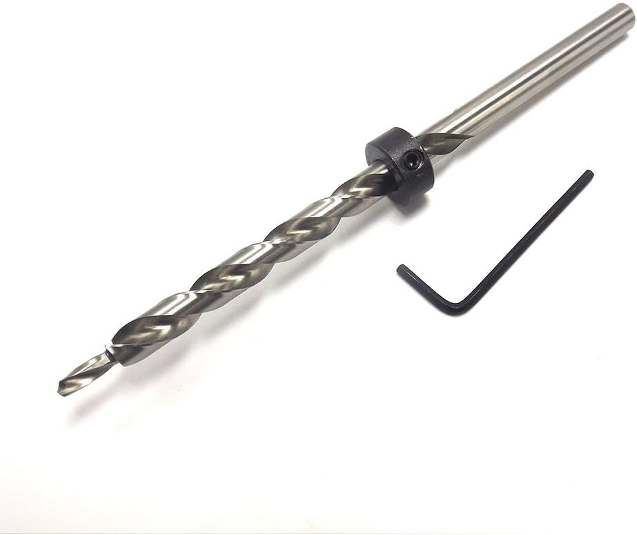 Generic9mm Woodworking Screw Step Bit & Depth Stop Ferrule Woodworking Stepped Drill Steering Drill Bit Drill Bit Chamfer Screw