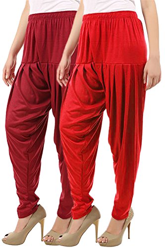 Image of Buy That Trendz Women's Regular Fit Cotton Patiala Salwar (334-Rose Combo 2 Patiala RBlue Rose Royal Blue)