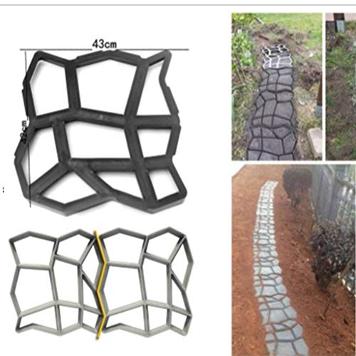 Diy Garden Plastic Path Paving Brick Mould Patio Maker Concrete Mold Stepping Cement Stone Road Pathmate Auxiliary Tool