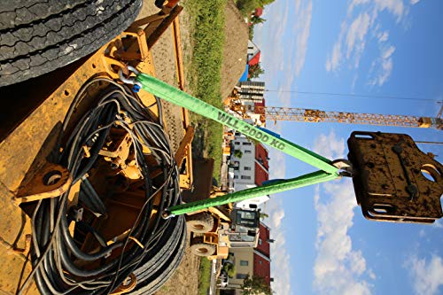 Braun 20041RS Rundschlinge 2000 kg Tragkraft, 4 m Umfang, endlos mit Polyesterkern, grün