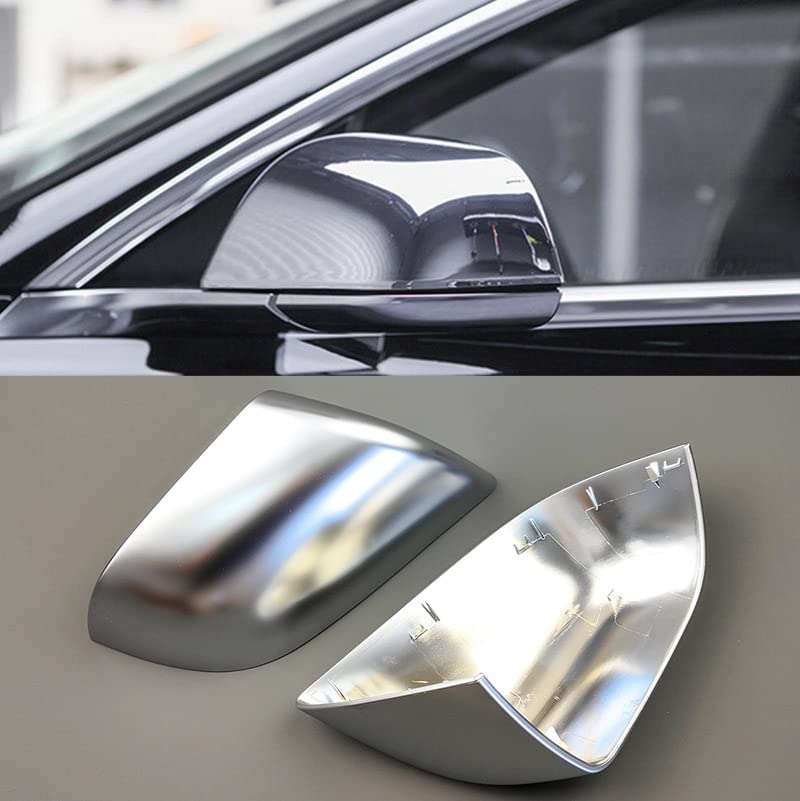 2x Tapas Blancas Para Espejos Laterales Tesla Model 3 2017-2022 | Color Blanco Perla | Con Clip