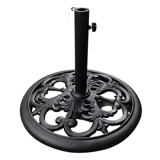 Best chpice products umbrella stand Black Powder Coated Cast Iron Stand