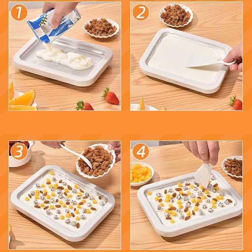 Gerollte Eismaschine - Soft Serve Ice Cream Maker - Eismaschinen Selbstgemachtes Eis für Spaß Eltern-Kind-Aktivitäten für Familien – Bild 6