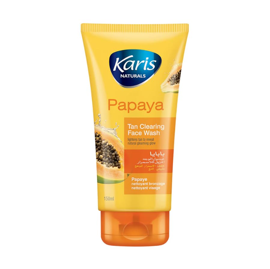 Karis Naturals Papaya Glow Reviving Face Wash β Cleanse, Exfoliate, and Mask with Multivitamins, 150ml
