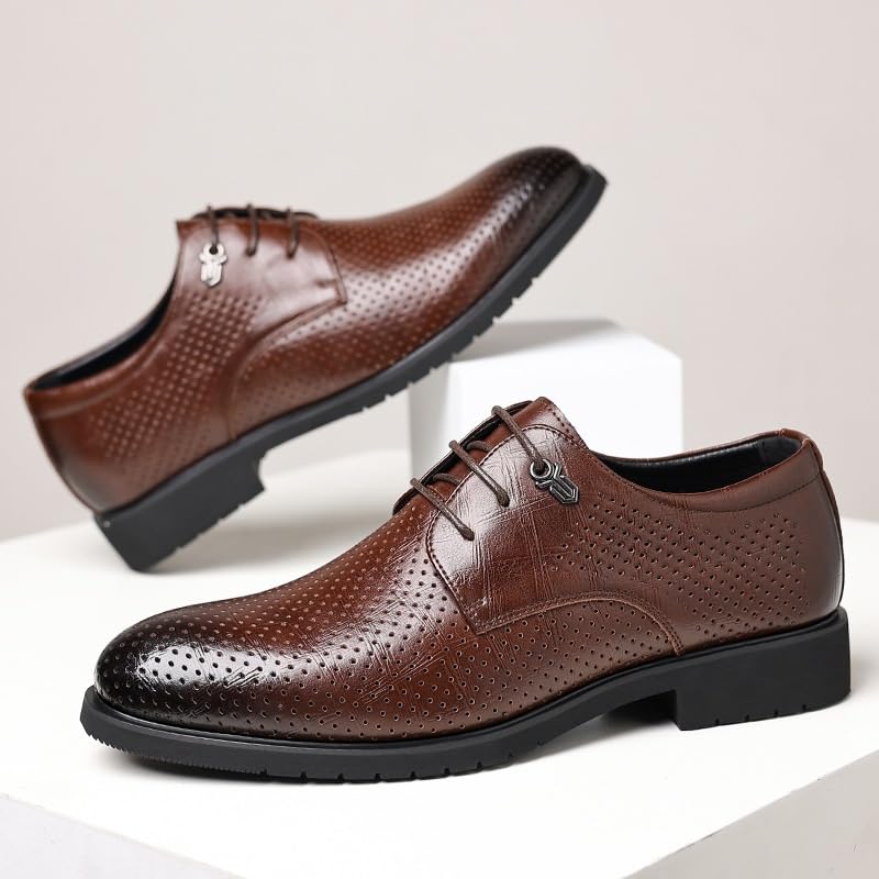 Men's Breathable Comfortable Business Lace Up Oxford Shoes Lace-up Casual Walking Shoes2