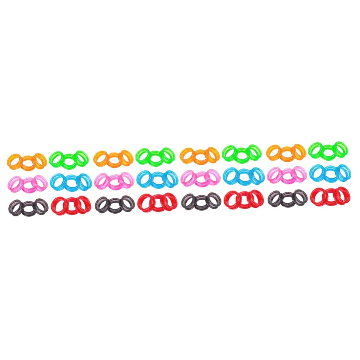 Ciseaux anneau en silicone Cabilock | Lot de 72 pièces colorées antidérapantes