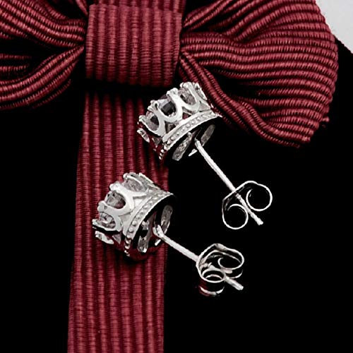 Boucles d'oreilles couronne cristal anti irritation pour femme