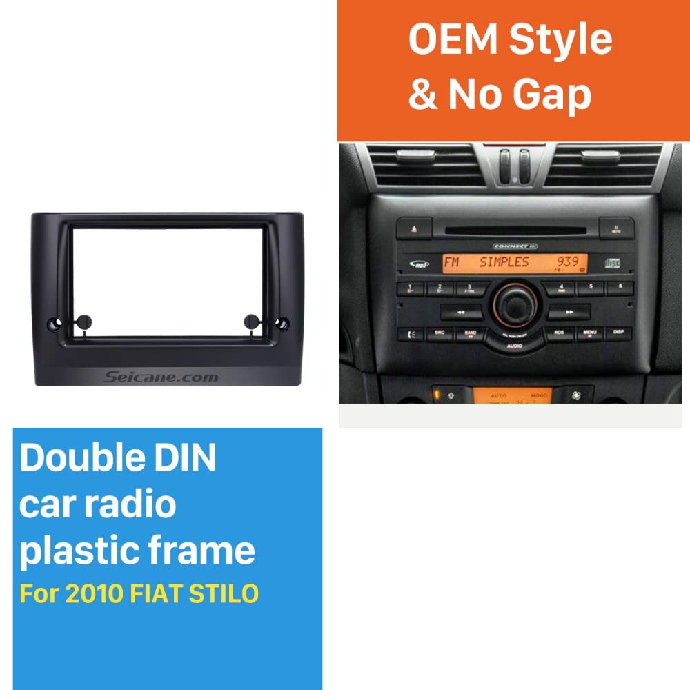 Sound-way Kit Montaggio Autoradio, Mascherina 1 DIN, Adattatore Antenna, Chiavi di Smontaggio, compatibile con Fiat Stilo tutti i modelli