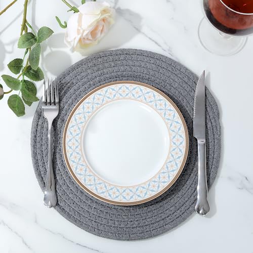 Sets de table ronds pour les fêtes et dîners à table fanquare - 6