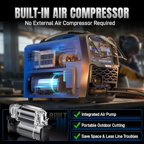 Image of ANDELI Non-HF Plasma Cutter with Built-In Air Compressor 55A,1 inch Max Cut