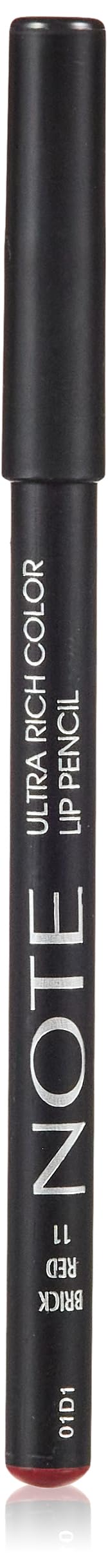 Note Cosmetics Ultra Rich Color Lip Pencil 11 Brick Red Dudak Kalemi, Kırmızı