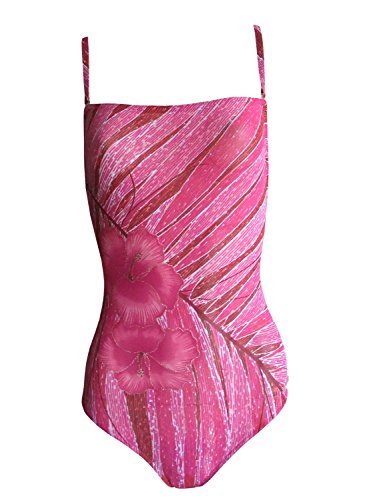 Solar Tan Thru Bandeau-Badeanzug Durchbräunend Rot 38 B-Cup