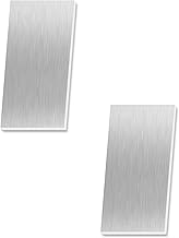 304 Stainless Steel Sheet 50 mm x 100 mm, 0.8 mm Thickness LAVMHAB Rectangular Stainless Steel Plate, Brushed Stainless Steel Sheet for Model Making, Crafts & DIY (Pack of 2)
