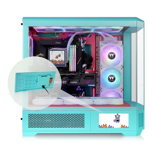 Image of Thermaltake View 600 TG 6.0 Inch LCD Screen Panel Kit; LCD and Panel; 1480x720p; TTRGBPlus 3.0 Supported; Type-C to USB (9-Pin);