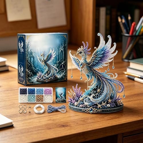 Décoration 3D animaux marins faits main kit créatif perles - 3