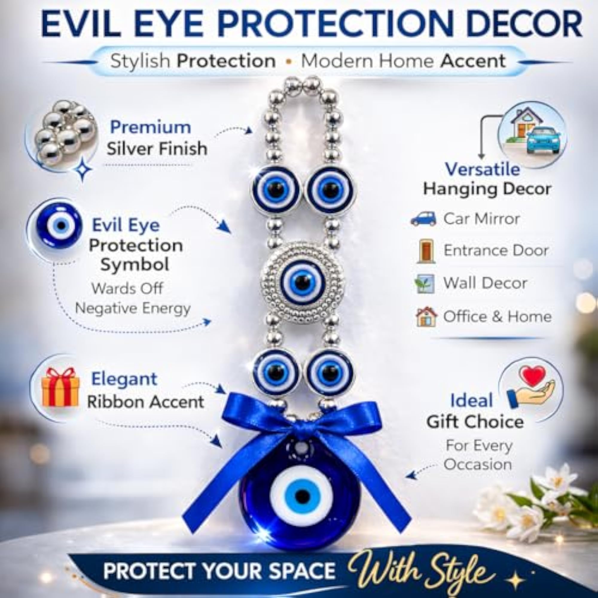 Evil Eye Hanging Pendant for Home Protection