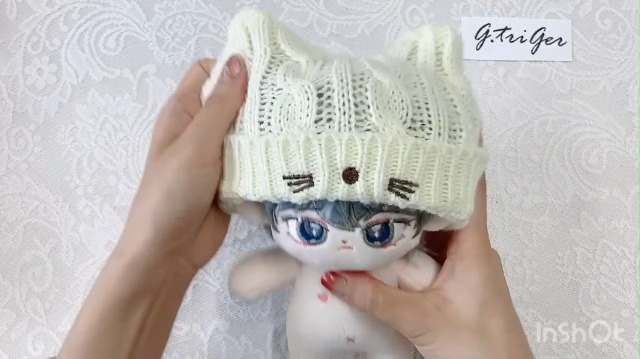 Amazon.co.jp: 【ぬい服】ぬいぐるみ用猫耳ニット帽 15~20cm 用