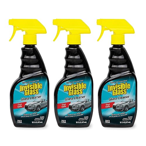 Image of Invisible Glass 92163-3PK Premium Glass Cleaner Spray for Car Windshields and Windows - Automotive and Home Window Cleaner - Streak-Free, Ammonia-Free, Tint-Safe - 16 fl oz (Pack of 3)