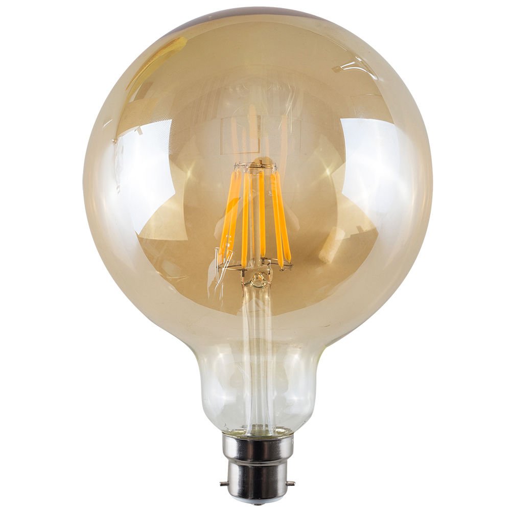 Vintage LED Bulbs Industrial Filament Edison Radio Valve Lightbulb Lamp Amber A+ (24. 6W B22 Amber Giant Globe, 1) โ image 1