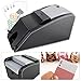 Cutycaty Automatic Electronic Card Casino Shuffler, Luxury Leather and Plastic Grain Professional Casino Poker Cards Shuffle Machine, Rotating Card Dealer Machine 2in1 Electric Shuffle Tool